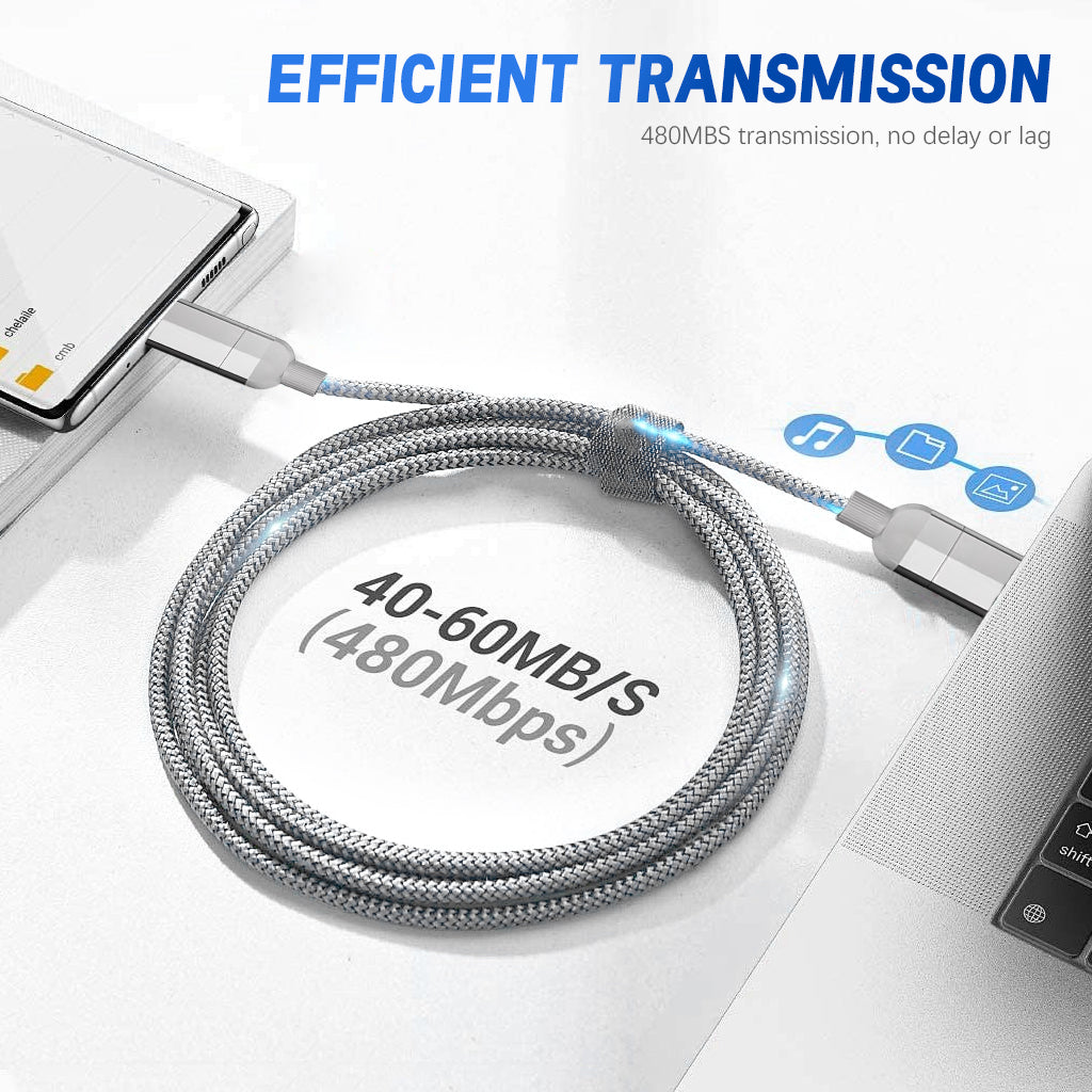 Verilux 4 in 1 Magnetic Type C to Type C Cable, 3.3Ft PD 100W Coiled USB C to Type C Fast Charging & Data, USB C to Light-ning, USB to Type C, USB C to USB C, USB C to Light-ning, Sit for iPhone 15 Verilux 4 in 1 Magnetic Type C to Type C Cable, 3.3Ft PD 100W Coiled USB C to Type C Fast Charging & Data, USB C to Light-ning, USB to Type C, USB C to USB C, USB C to Light-ning, Sit for iPhone 15